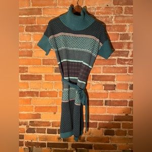 Royal Robbins Blue Cowl Neck Sweater Dress